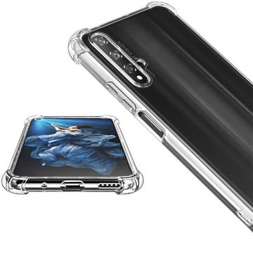 CoolGadget Handyhülle Anti Shock Rugged Case für Huawei Nova 5T 6,26 Zoll, Slim Cover mit Kantenschutz Schutzhülle für Nova 5T Hülle Transparent