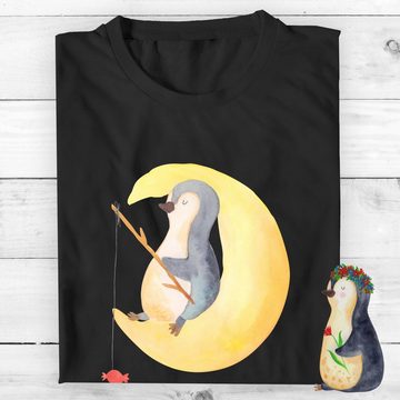 Mr. & Mrs. Panda T-Shirt Pinguin Mond - Schwarz - Geschenk, T-Shirt, Nachtruhe, Angel, schlafe (1-tlg)