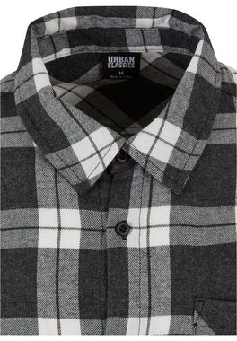 URBAN CLASSICS Langarmshirt Herren Boxy Dark Checked Shirt (1-tlg)