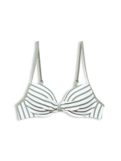 Esprit Bügel-Bikini-Top »Recycelt: wattiertes Top mit Streifen«