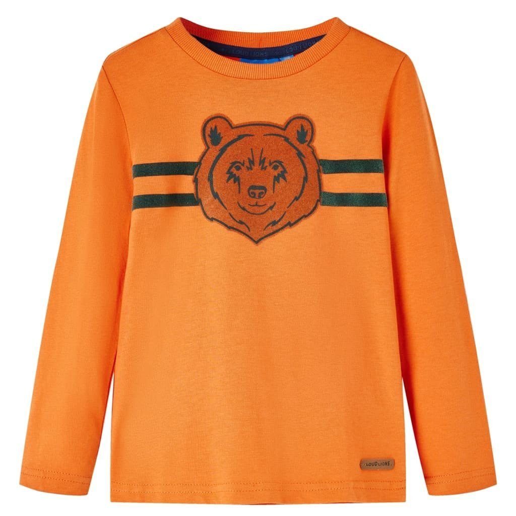 Langarmshirt Kinder-Langarmshirt Dunkelorange 92