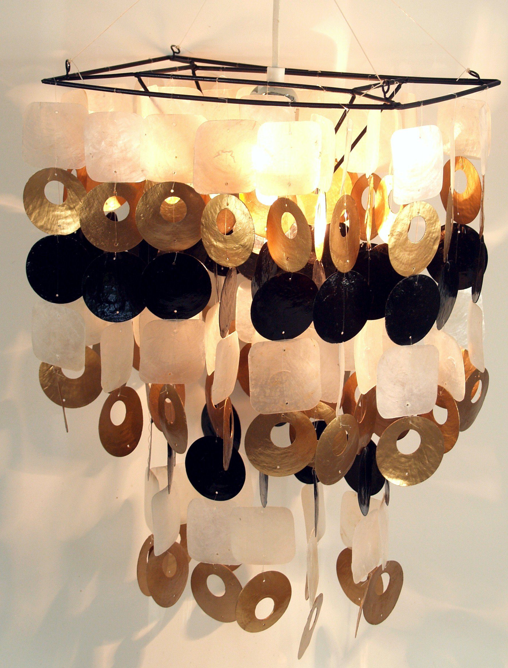Guru-Shop Deckenleuchten Deckenlampe, Muschelleuchte aus hunderten.., günstig online kaufen