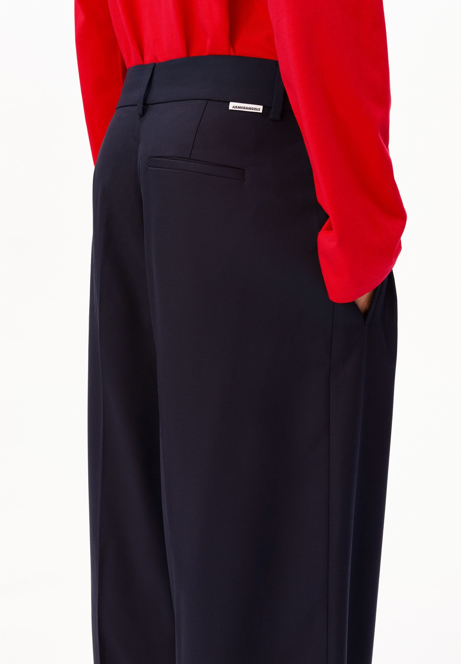 Armedangels Stoffhose KAAYUA Webhose aus TENCEL™ Lyocell Mix (High Waist, Regular Fit)