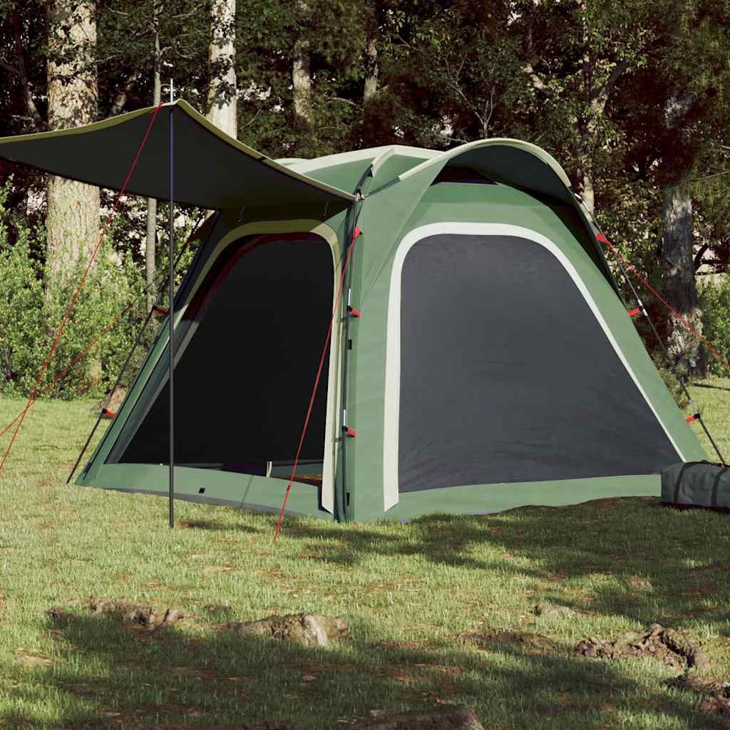 furnicato Faltzelt Campingzelt Kuppel 240 x 221 x 160 cm Grün, (1 tlg), Wetterfestes Familienzelt für 4 Personen mit integriertem Sonnendach