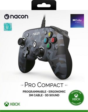 nacon NA010343 Xbox Compact Controller PRO, kabelgebunden, 3D-Klang Gaming-Controller (personalisierbar, camoflage urban)