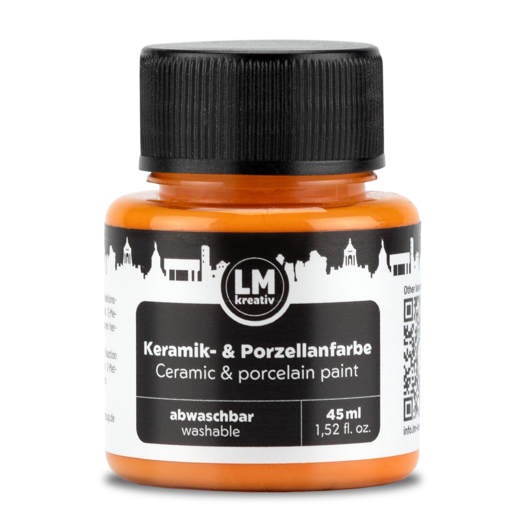 LM-Kreativ Porzellanfarbe Keramik- & Porzellanfarbe zum Bemalen von Porzellan, Keramik & Glas, für Porzellan, Keramik & Glas, wasserbasiert, gut deckend, mischbar