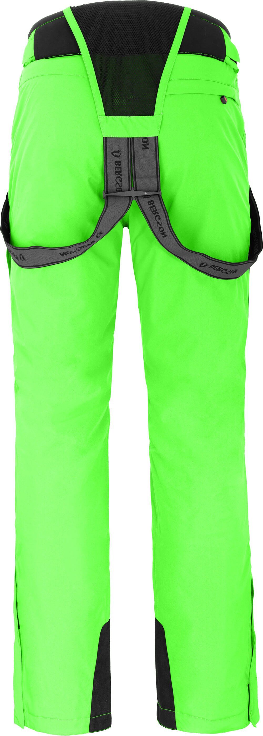 Bergson Skihose Wassersäule, 20000mm Herren unwattiert, Skihose, Kurzgrößen, grün FLEX light Gecko