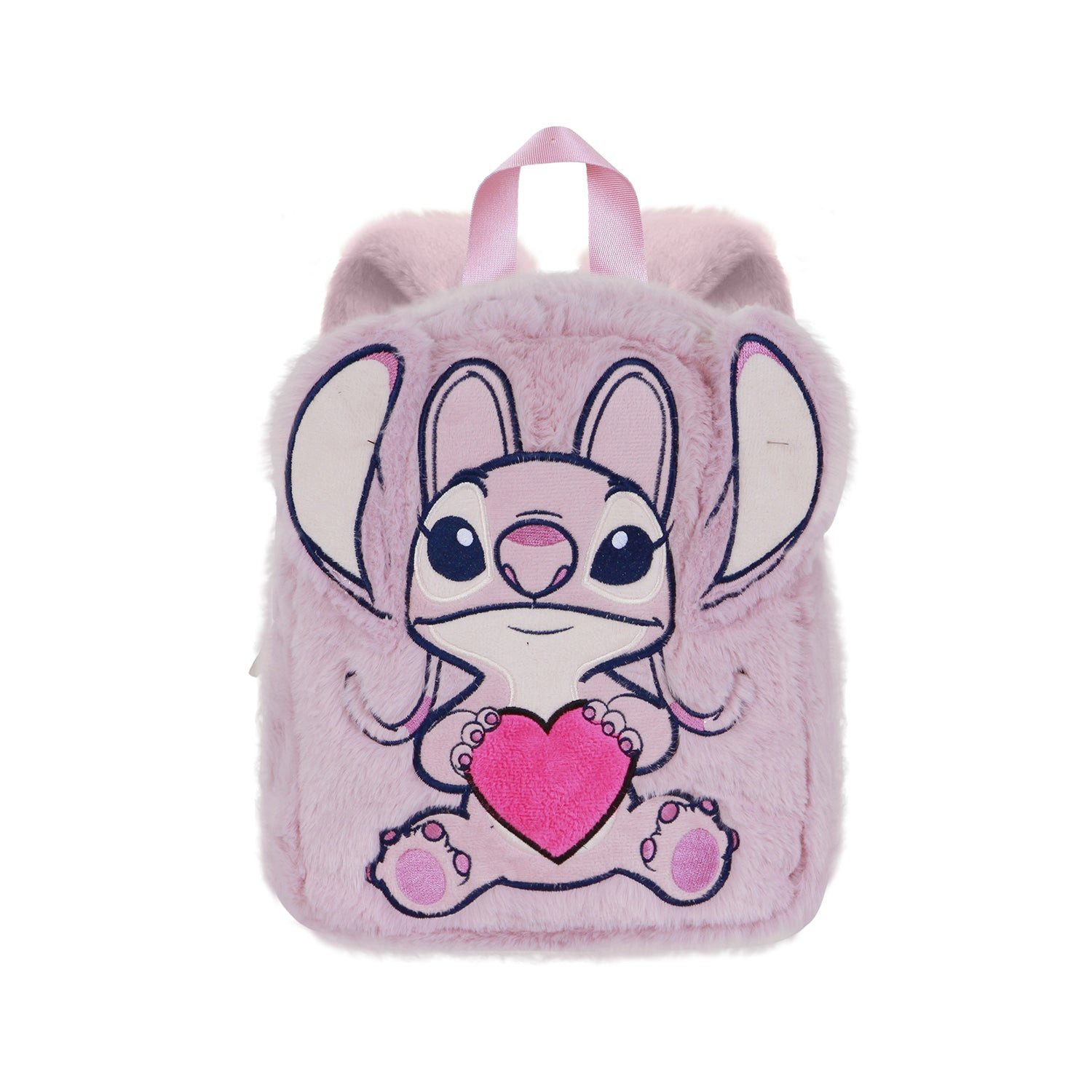Karactermania Kinderrucksack Disney Lilo und Stitch Angel Plüsch Rucksack für Kinder, weiche Plüschstruktur