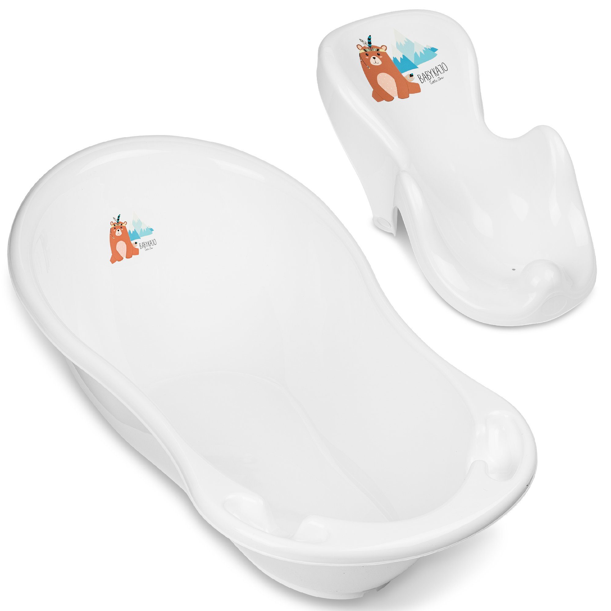 Babykajo Babybadewanne, (Komplett-Set, 2-tlg), Baby Wanne + Wanneneinsatz - TÜV Rheinland geprüft