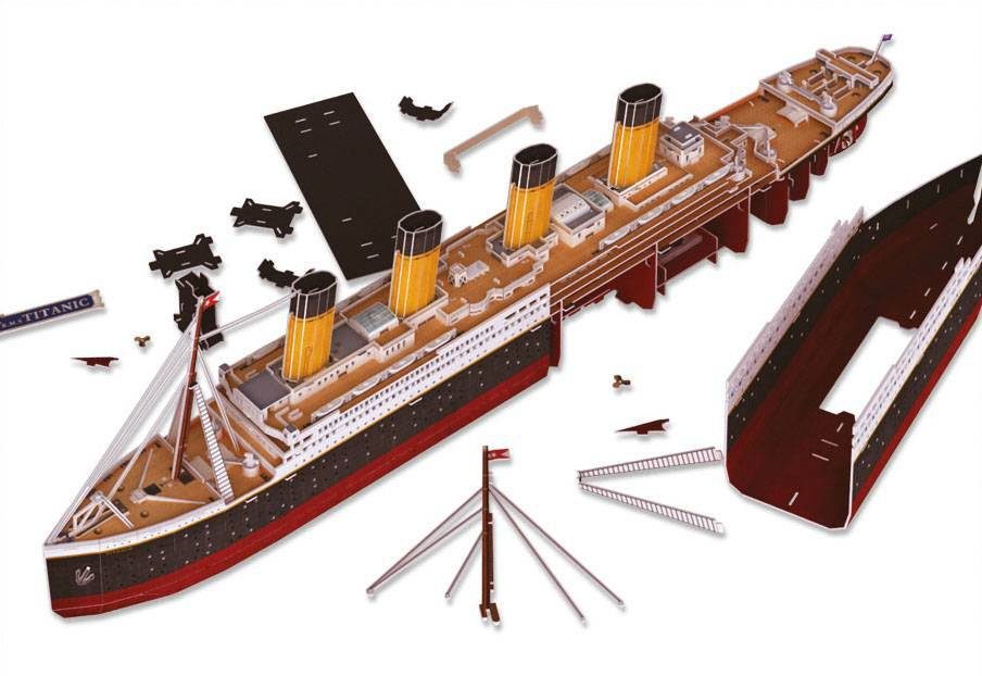 Revell® 3D-Puzzle RMS Titanic LED, 266 Puzzleteile – Bild 4 von 5