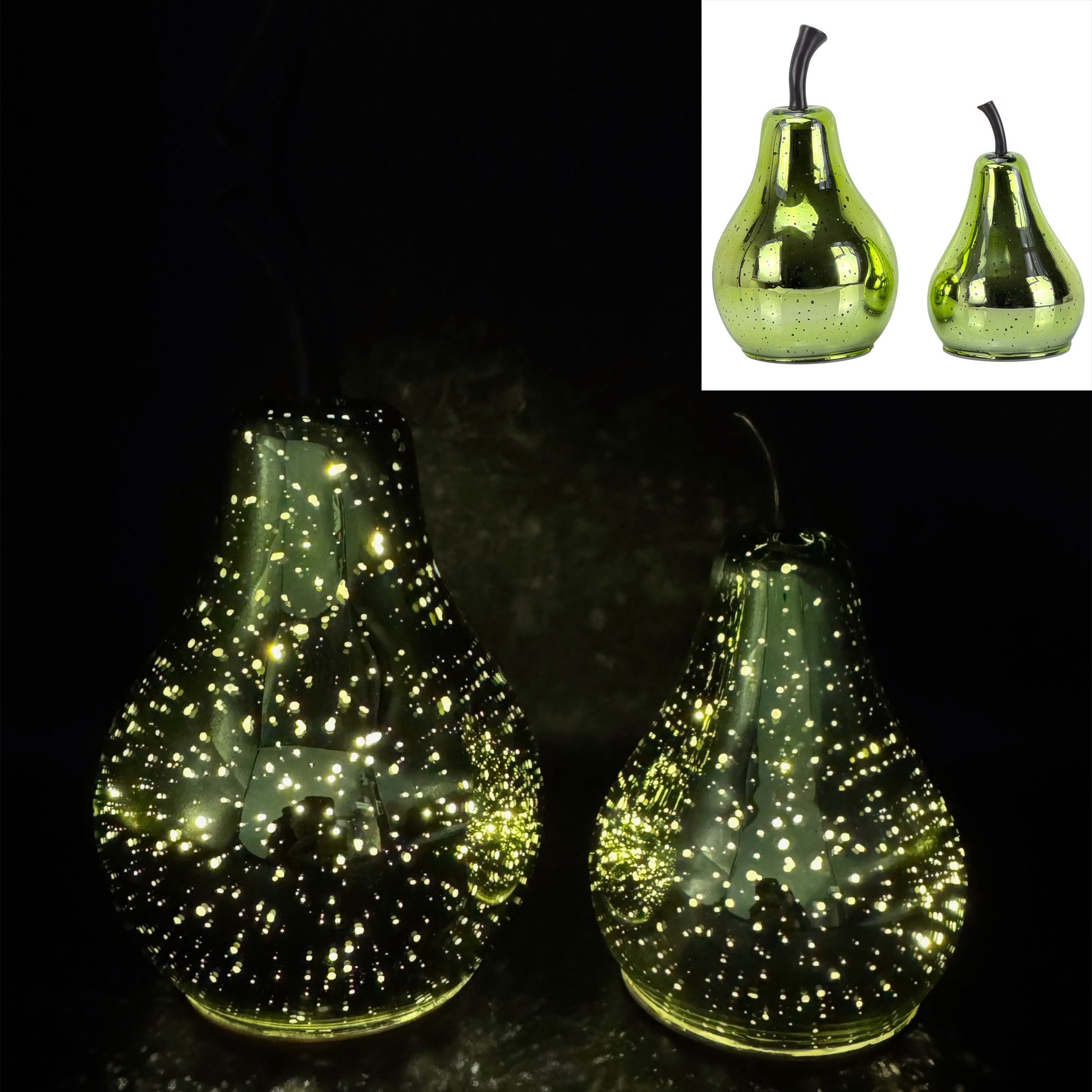 Online-Fuchs LED-Dekofigur - 2 Birnen mit LED-Beleuchtung als Deko für Gart günstig online kaufen