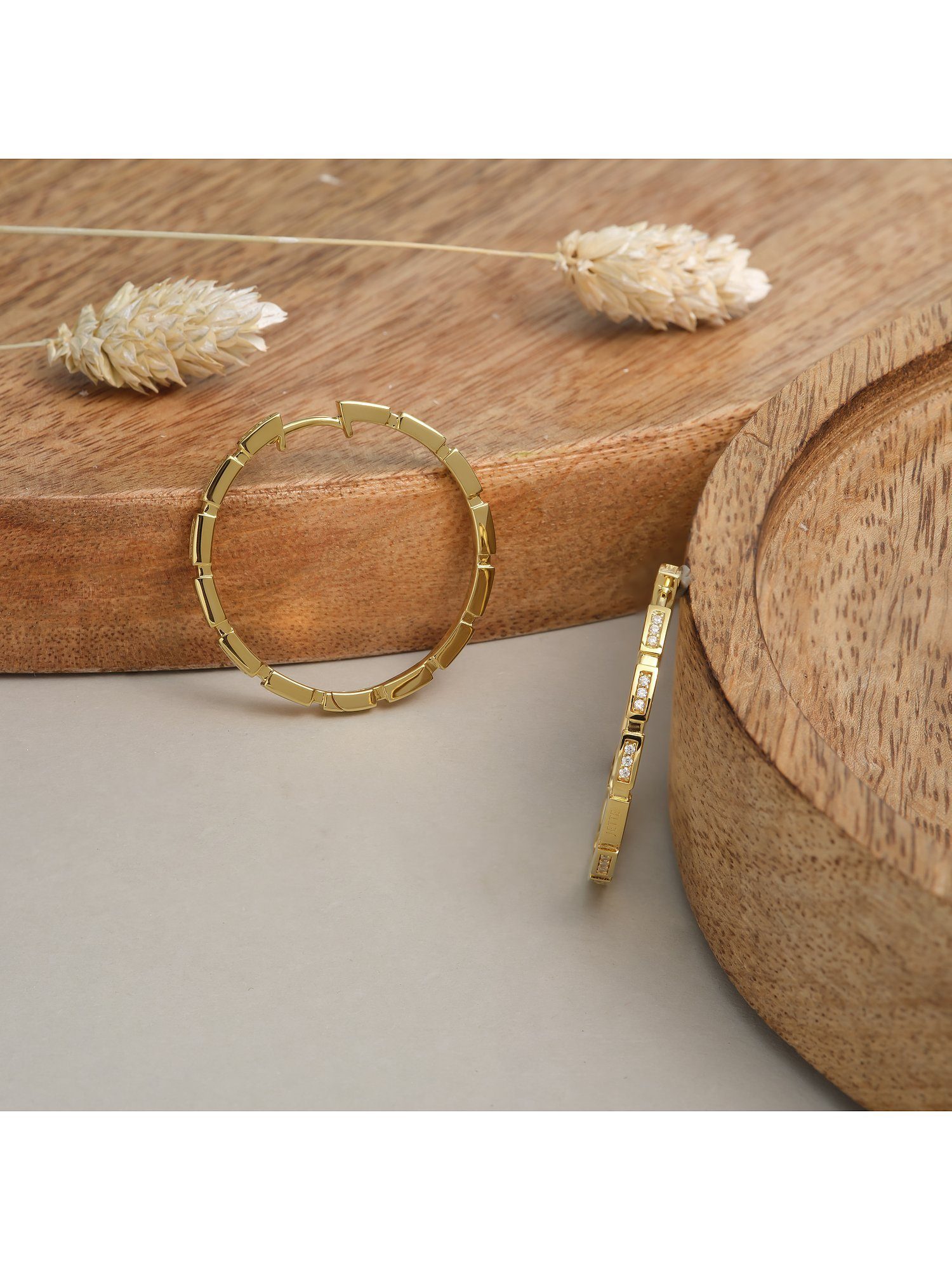 JETTE Paar Creolen JETTE Damen-Creolen 925er Silber 72 Zirkonia (Paar), MOS günstig online kaufen