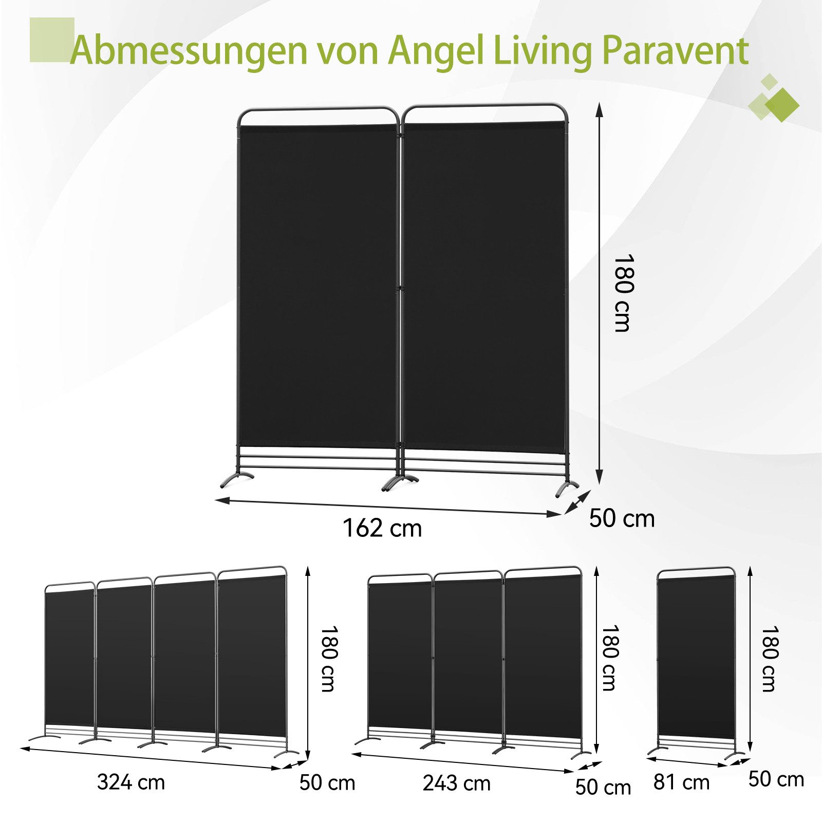 Angel Living Paravent 2 Teilig klappbarer günstig online kaufen