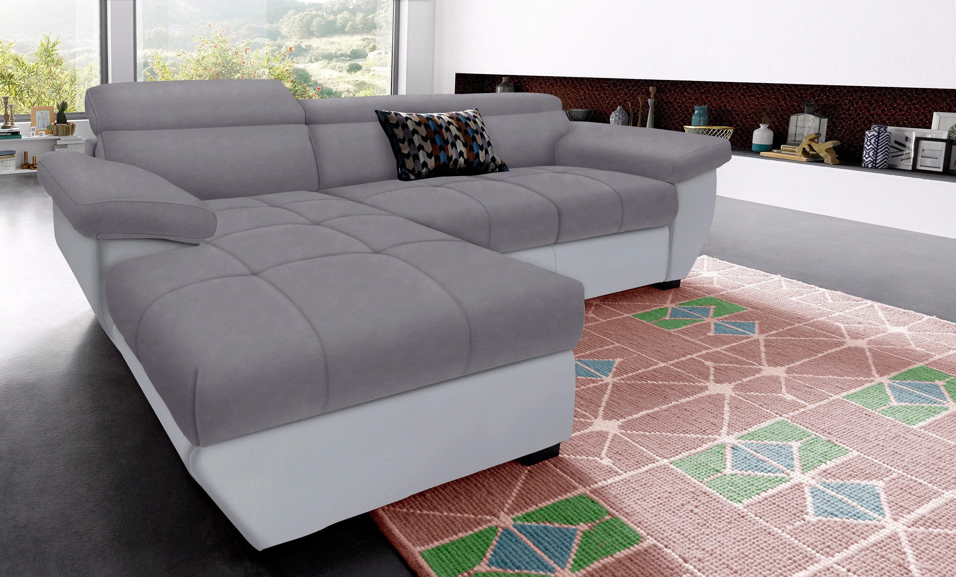 COTTA Ecksofa "Speedway L-Form", mit Kopfteilverstellung, wahlweise mit Bet günstig online kaufen