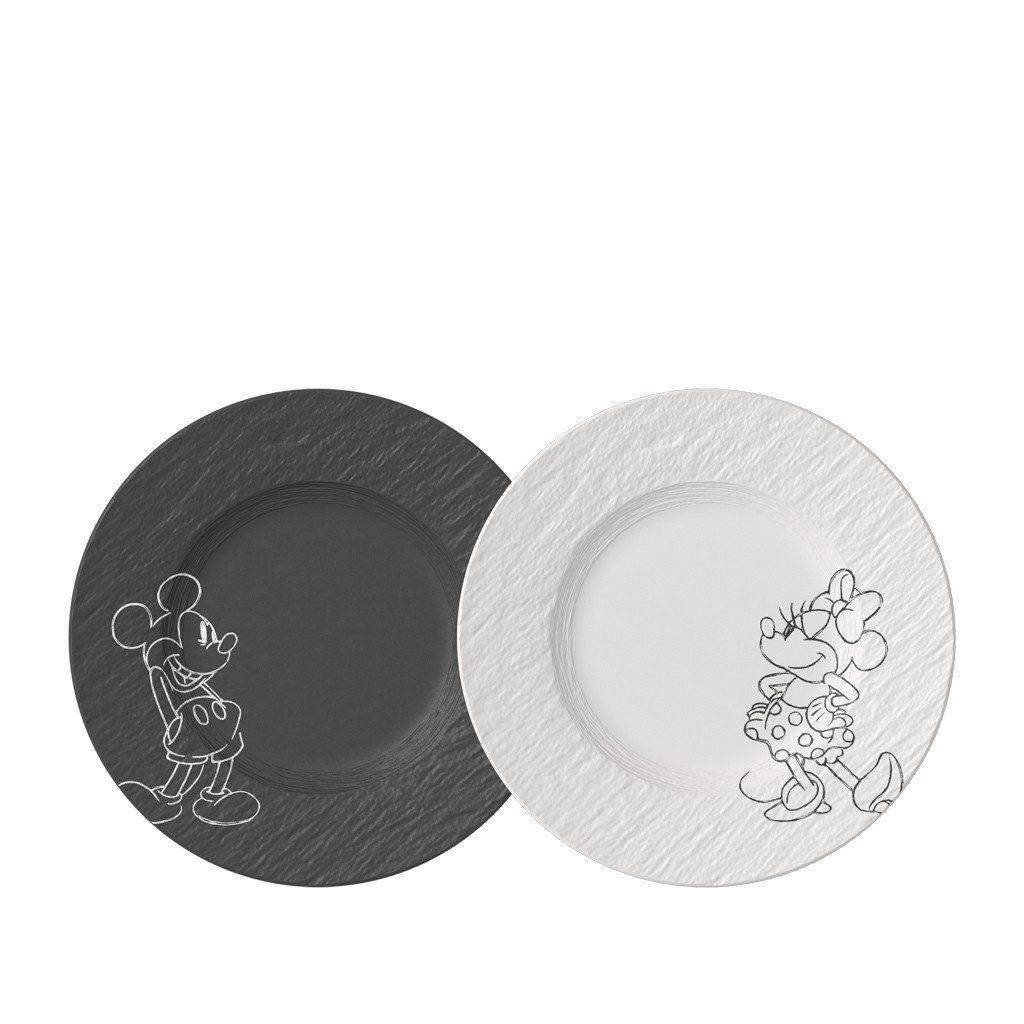 Villeroy & Boch Frühstücksteller Manufacture Rock – Mickey Mouse, (2 St)