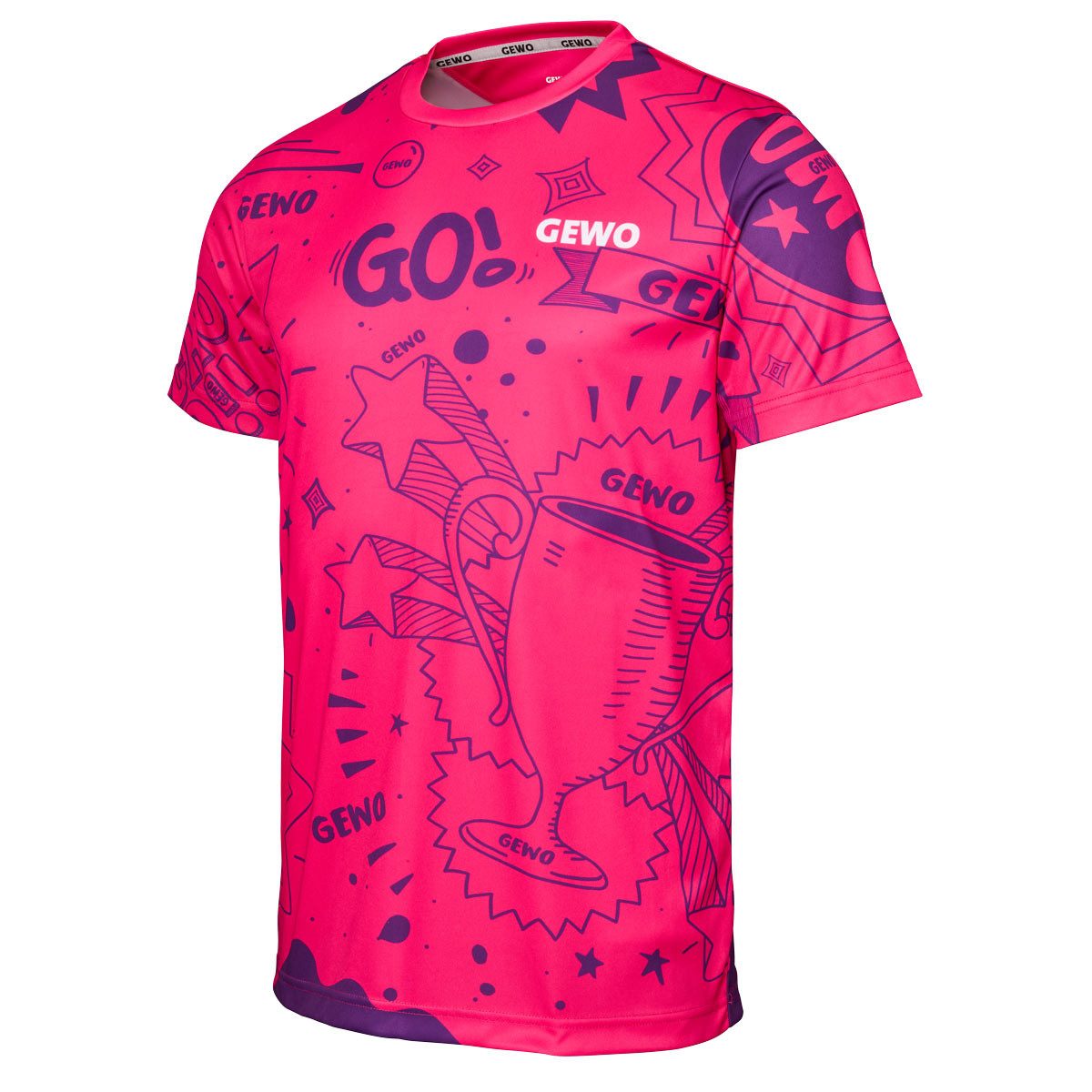 Gewo T-Shirt GEWO Shirt Graffiti pink XXXXS Unisex T-Shirt
