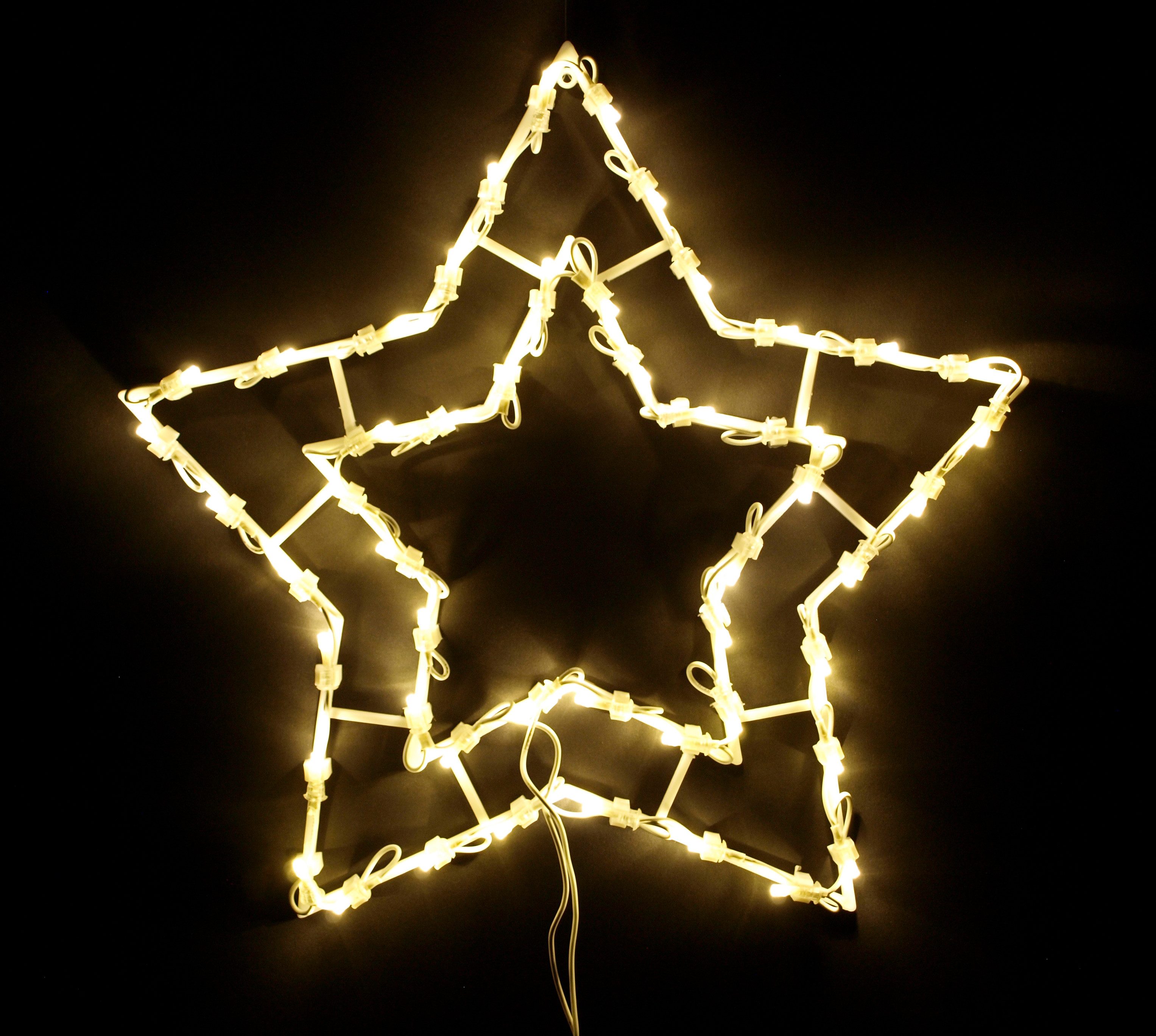 DEGAMO Beleuchtetes Fensterbild STERN, 41x41cm, 50 LED warmweiss, Netzbetri günstig online kaufen