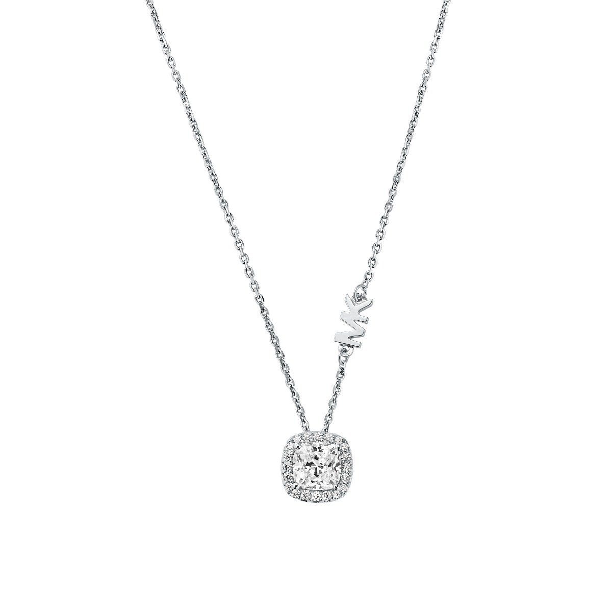 Kette mit Anhänger MKC1407AN040 Halskette mit Anhänger Damen Zirkonia Logo Silber