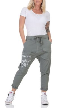 CLEO STYLE Jogger Pants Damen Jogginghose 21353 34-38 Olive