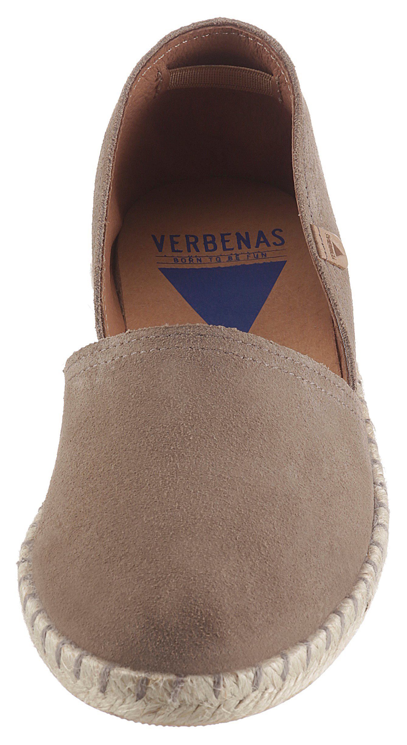 typischem Jute-Rahmen mit Espadrille VERBENAS hellbraun