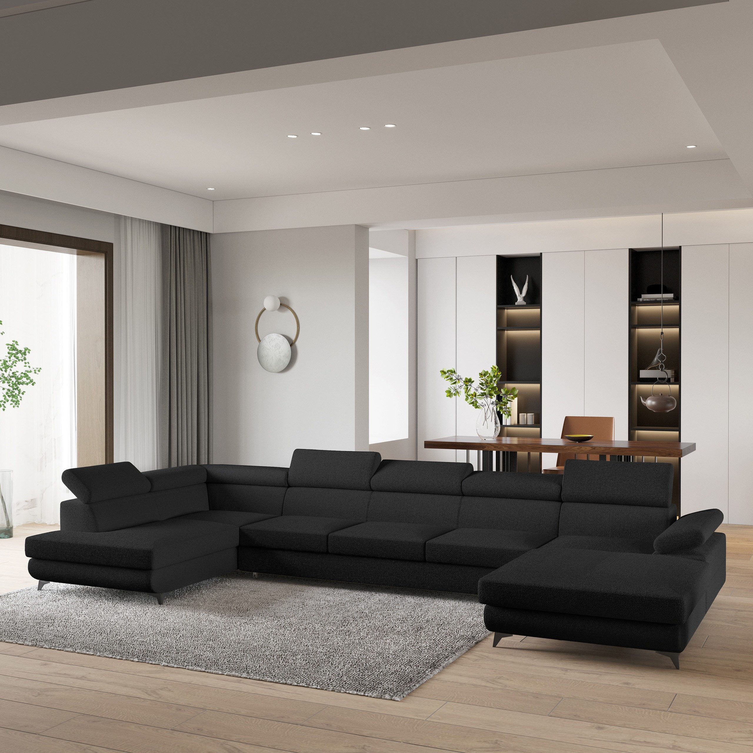 Masseno Ecksofa MONTIVA mit Schlaffunktion U-Form, günstig online kaufen