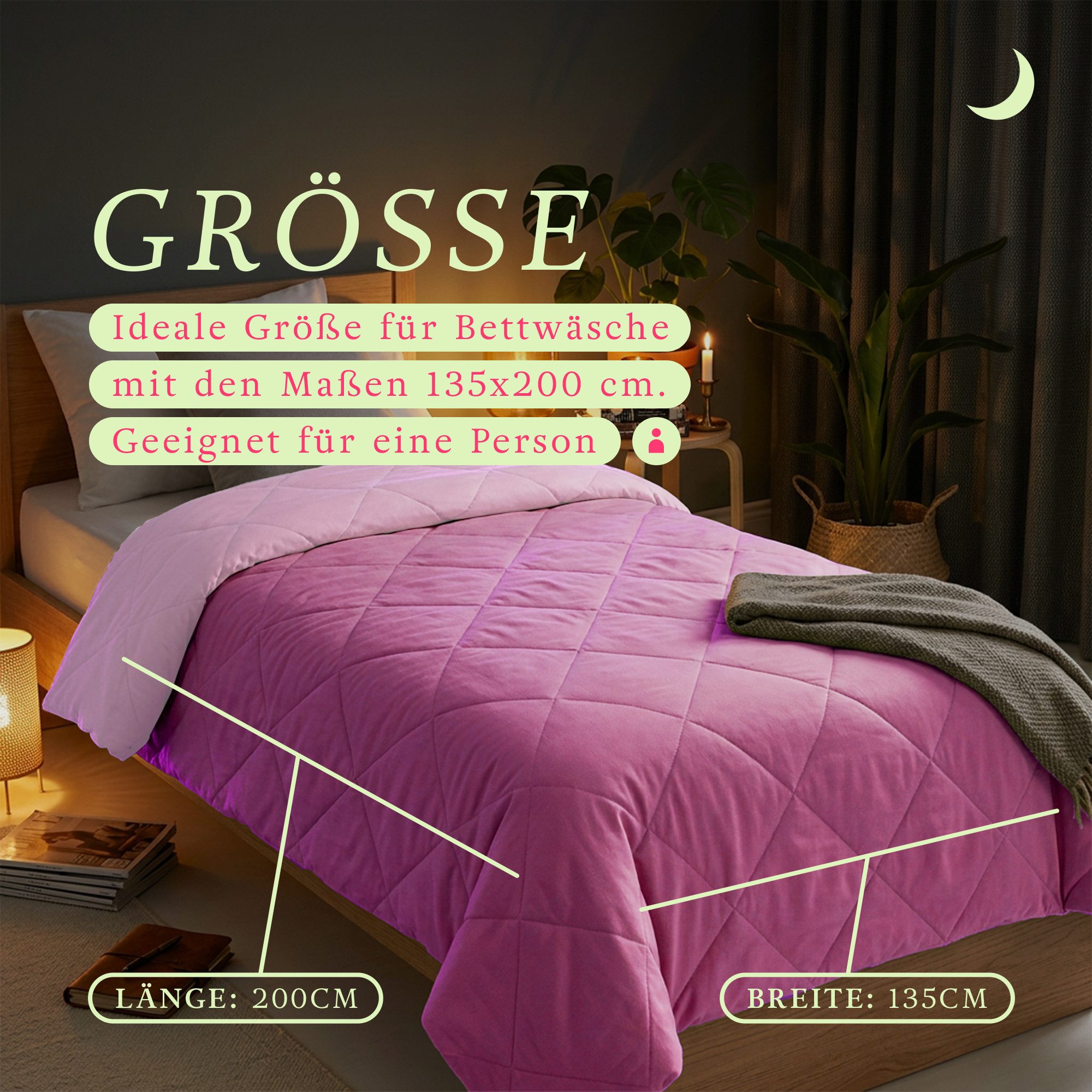 Bestlivings Microfaserbettdecke für den Sommer, Füllung: Polyester, Bezug: Polyester, leicht, samtig-weich, waschbar bis 60 °C, ohne Bettbezug nutzbar