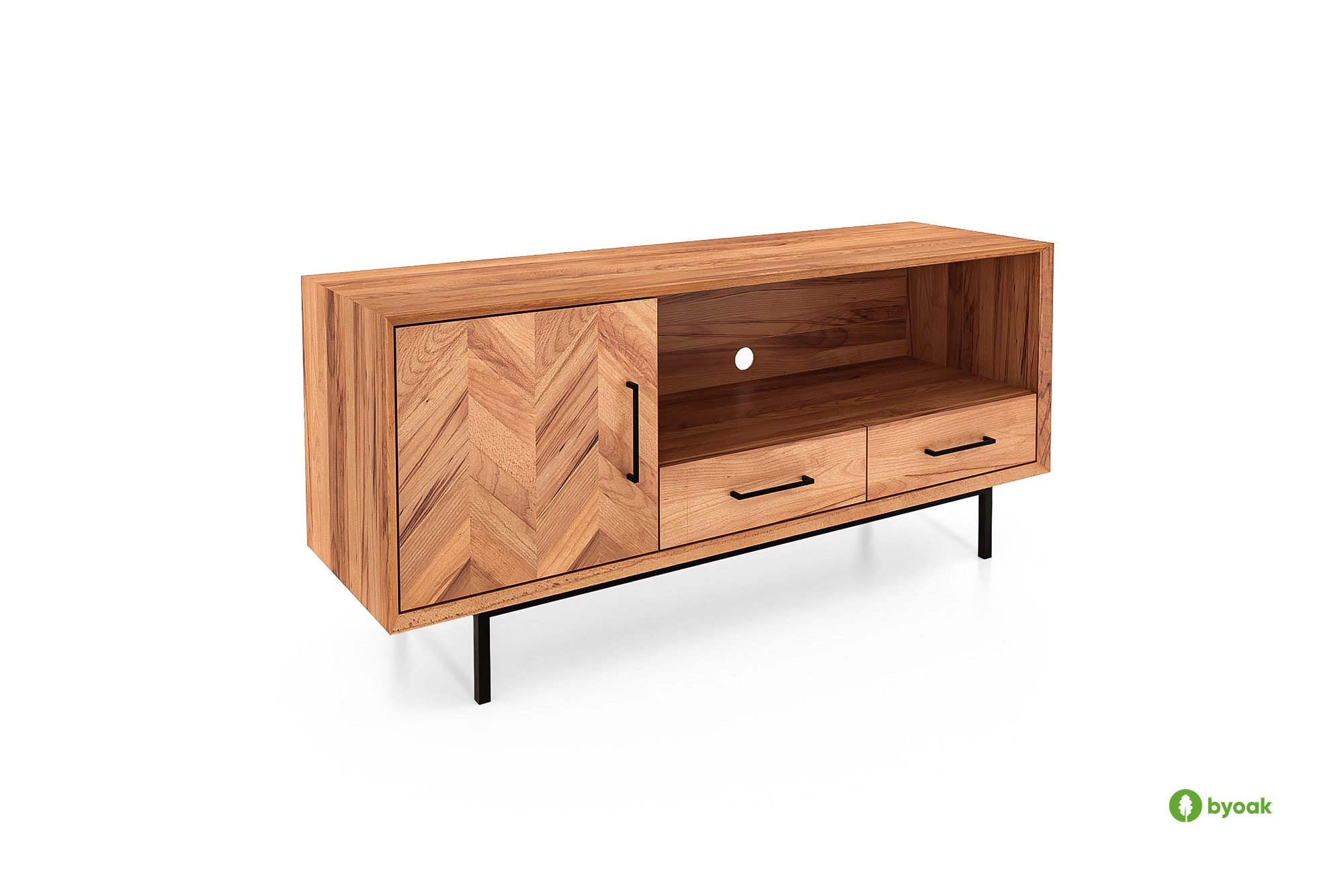 byoak TV-Schrank ABIES aus Massivholz, Naturgeölt