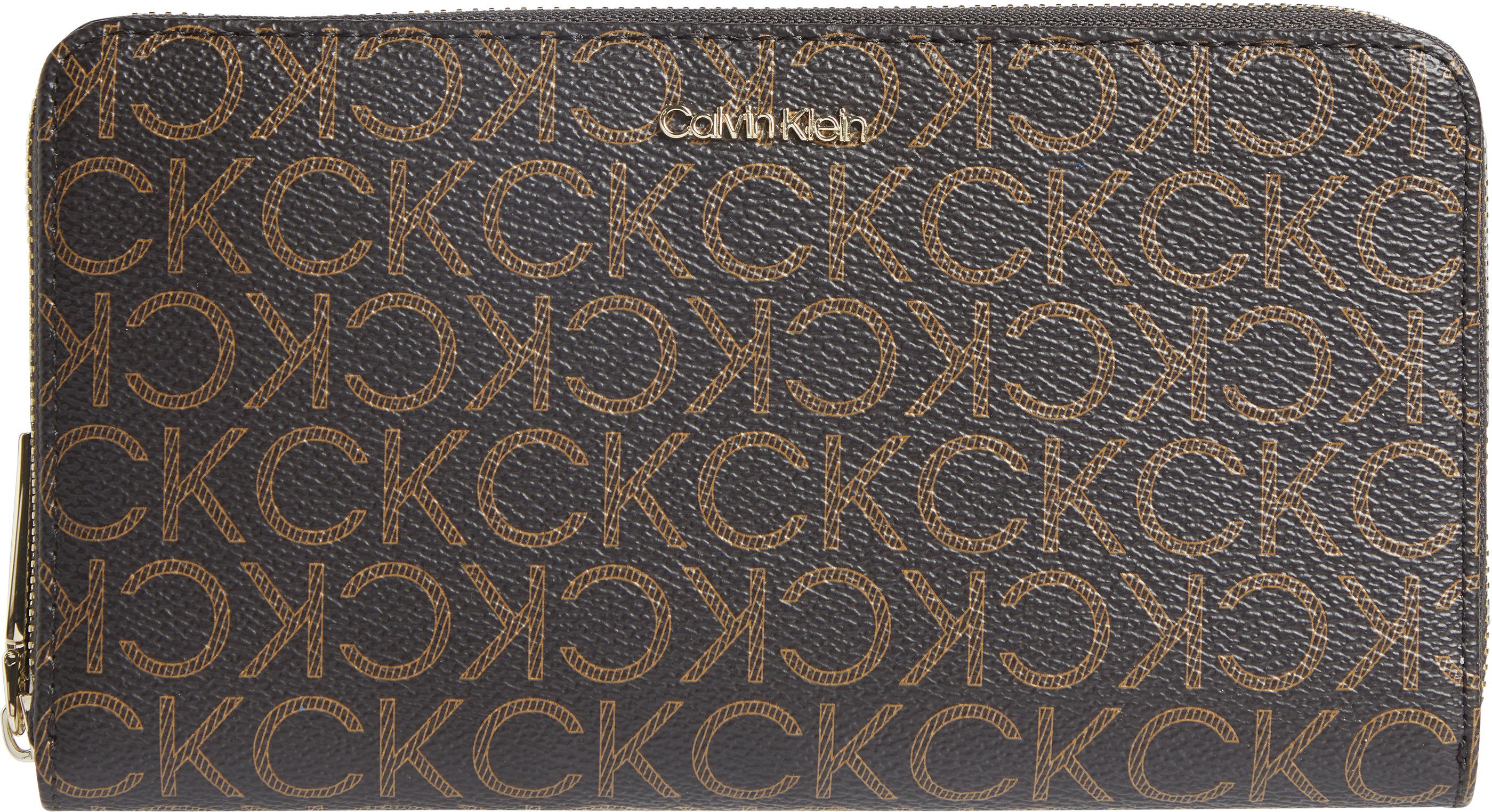 WALLET Druck XL MONO, Z/A CK Logo Allover MUST Calvin Geldbörse mit Klein