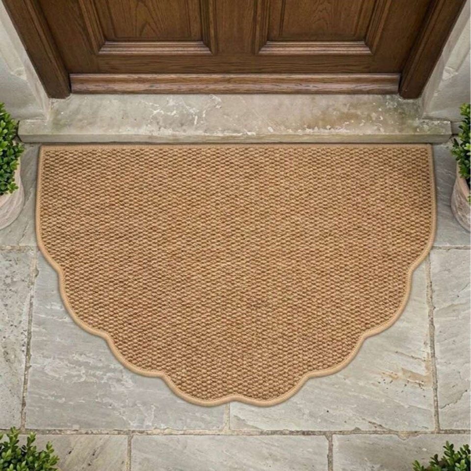Diwzbyn Fußmatte Sisal-Fußmatte, Halbmond-Kratzmatte, Kratzbrett, strapazierfähige Kratz-Fußmatte für Katzen, dekorative Fußmatte – Bild 2 von 5