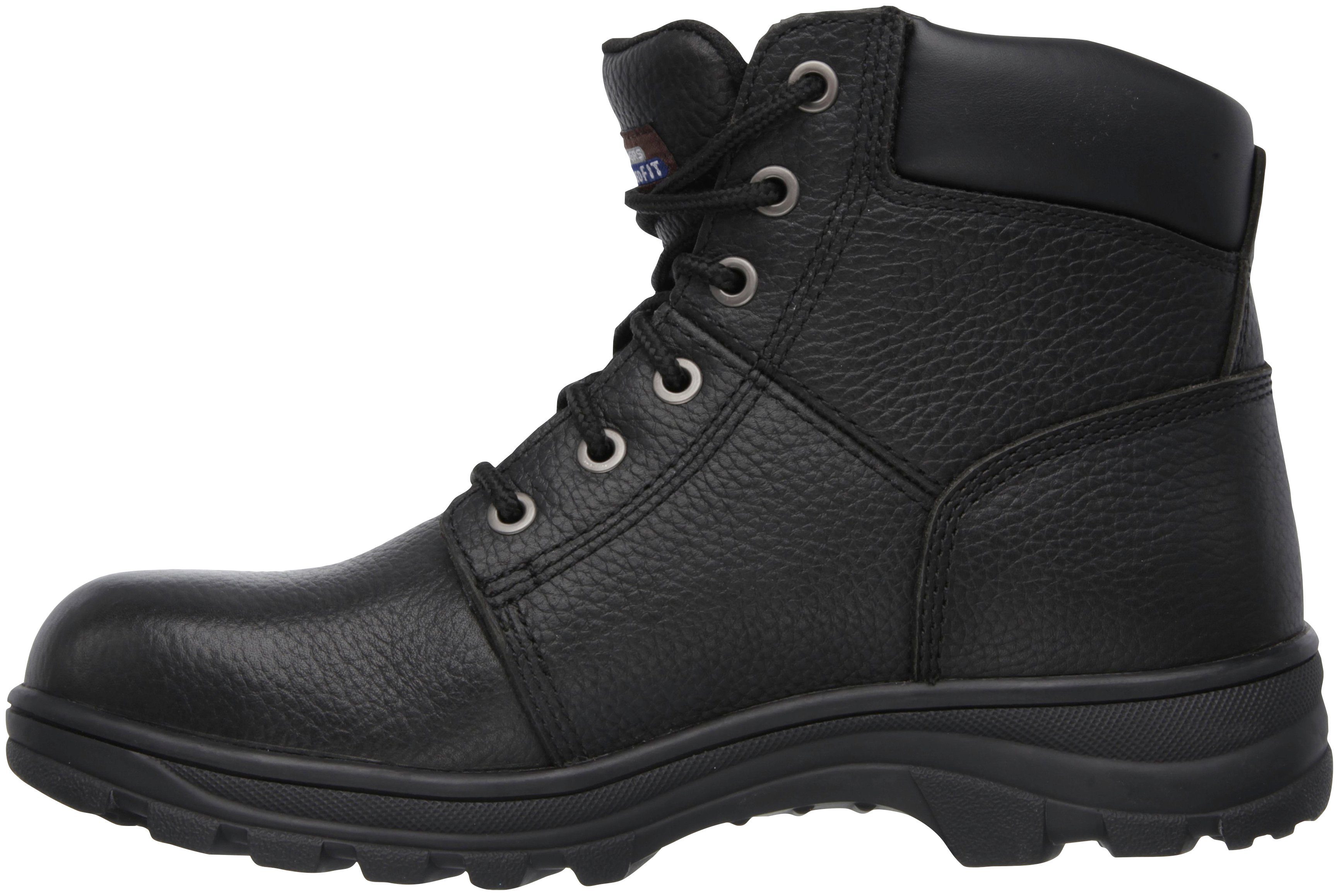 SB Skechers mit SRA, klassischer Lederstiefel Memory Einlegesohle WORKSHIRE FO Foam Sicherheitsstiefel