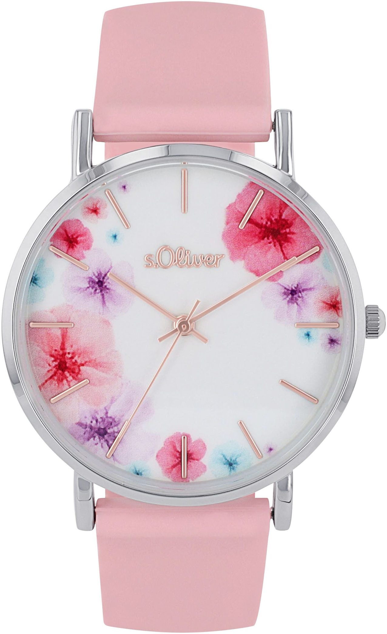 s.Oliver Quarzuhr 2038370, Armbanduhr, Damenuhr, analog, günstig online kaufen