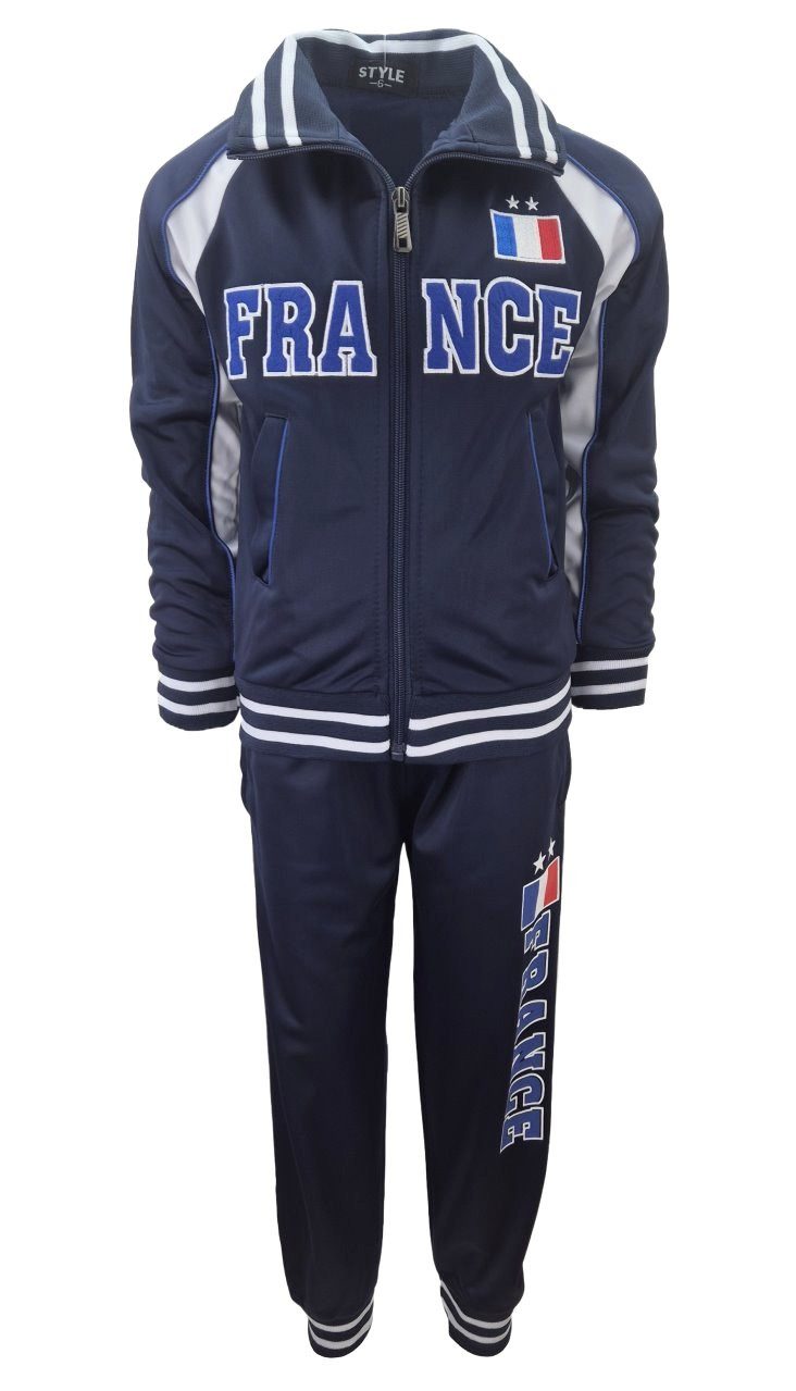 Fashion Boy Trainingsanzug Frankreich Trainingsanzug Freizeitanzug Jogginganzug JF5e (Set, Jacke + Hose)