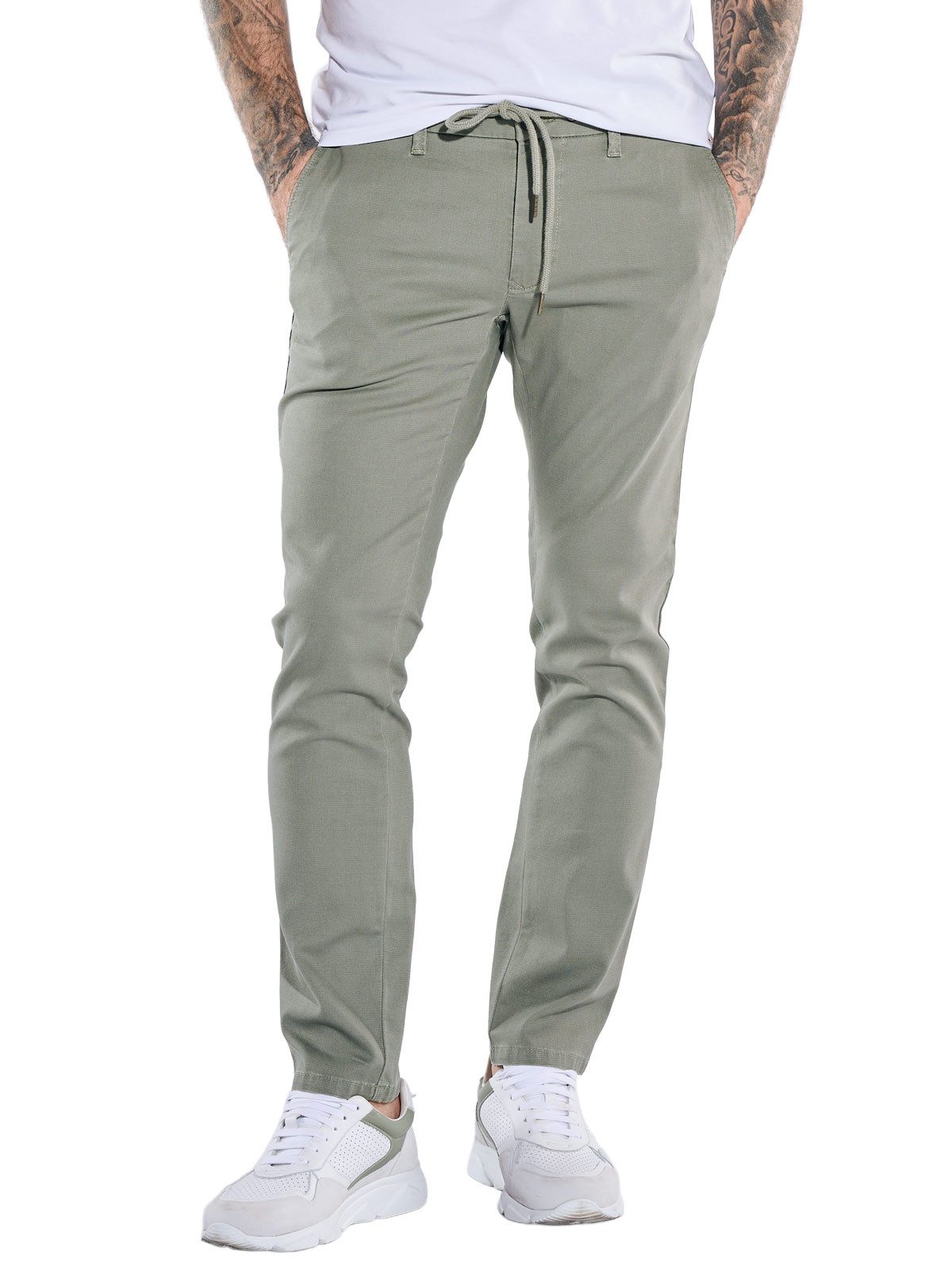 emilio adani Chinohose Herren Modische Chino, Blassgruen