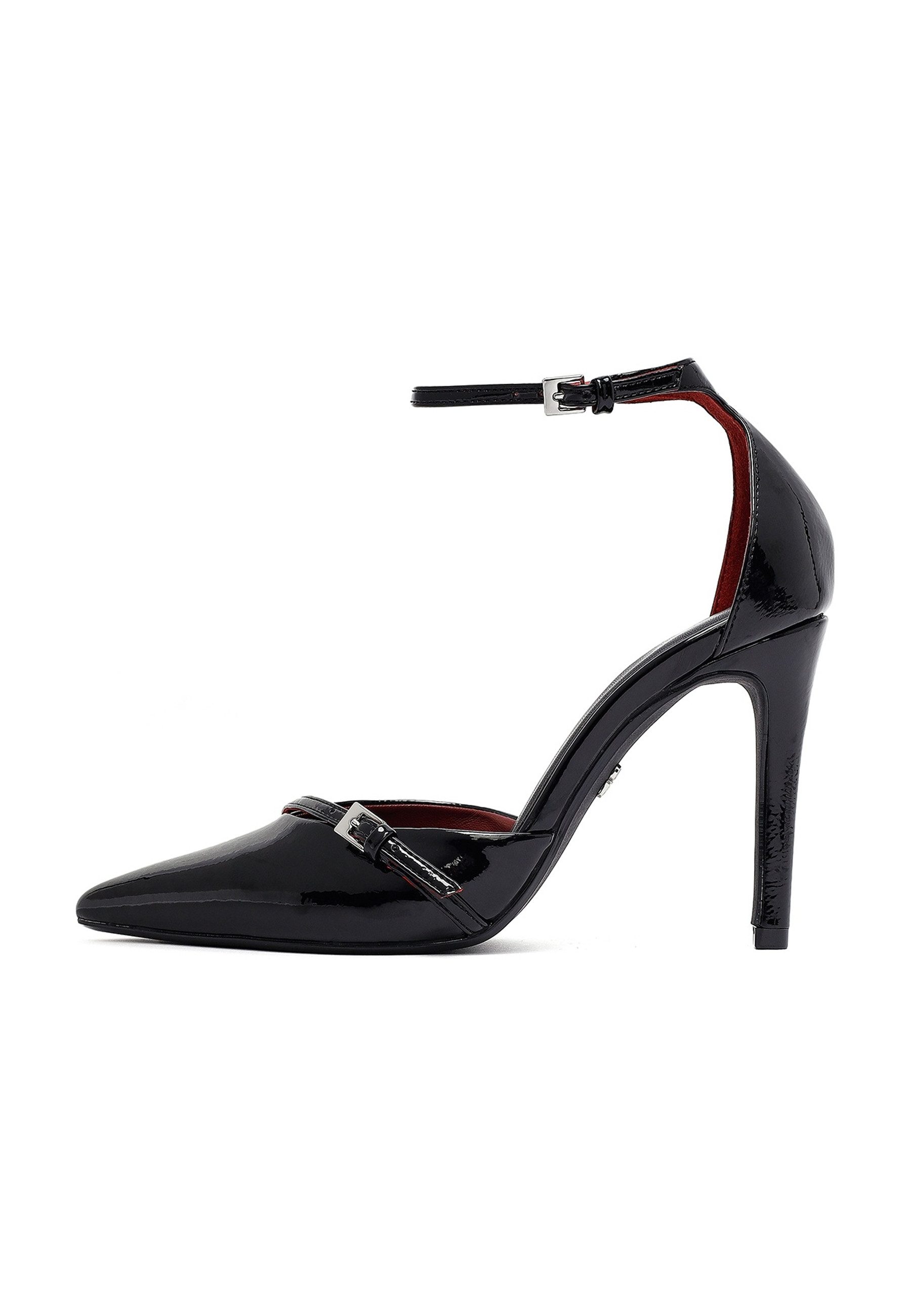 Derimod Kunstleder High-Heel-Pumps Mit Knöchelriemen Pumps