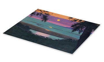 Posterlounge Forex-Bild Félix Édouard Vallotton, Sonnenuntergang, Wohnzimmer Malerei