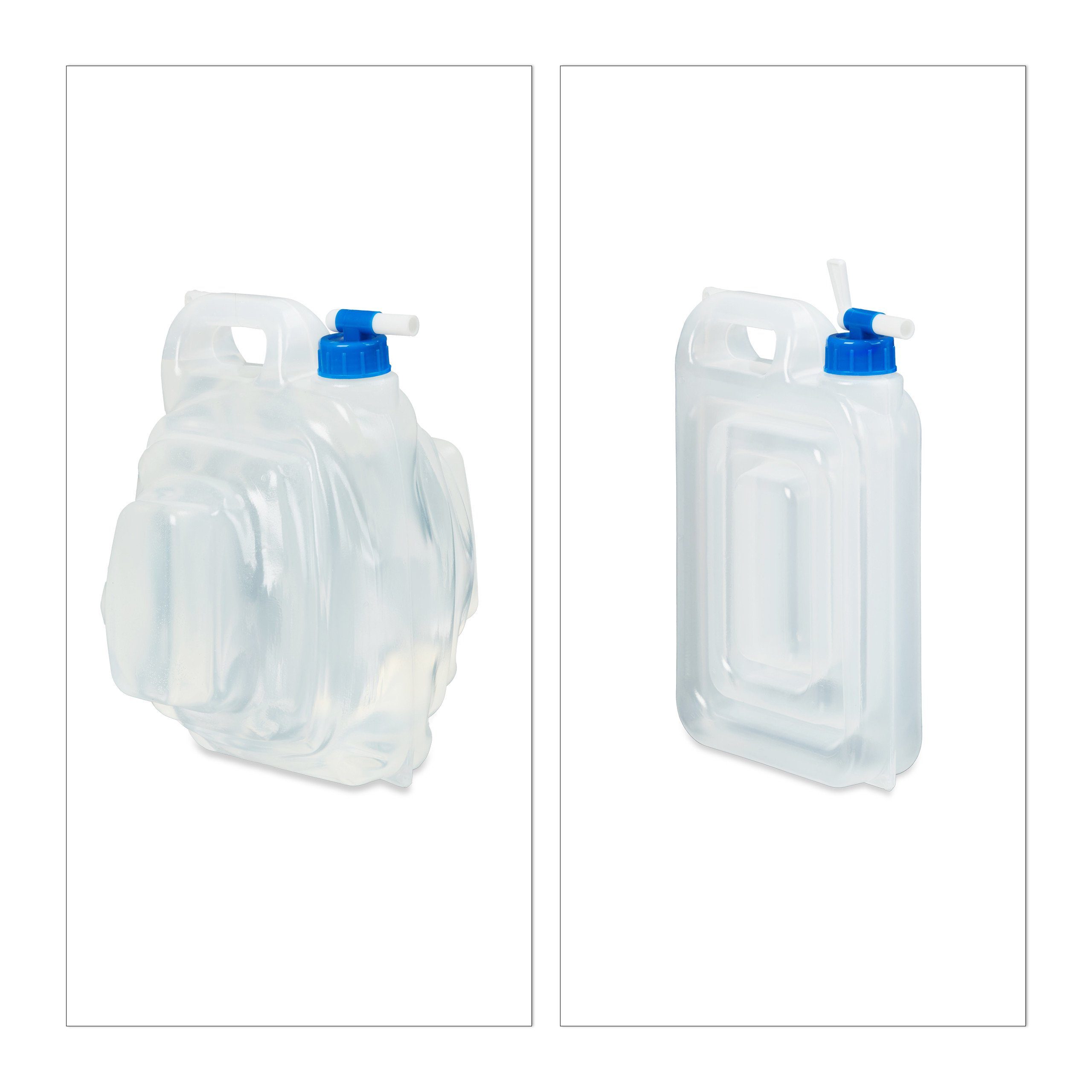 Kanister Set, BPA 15 Wasserkanister frei, Camping Liter relaxdays 4er