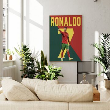 JUSTGOODMOOD Poster ® Christiano Ronaldo 7 Portugel · Fußball · ohne Rahmen, Poster in verschiedenen Größen verfügbar, Poster, Wandbild
