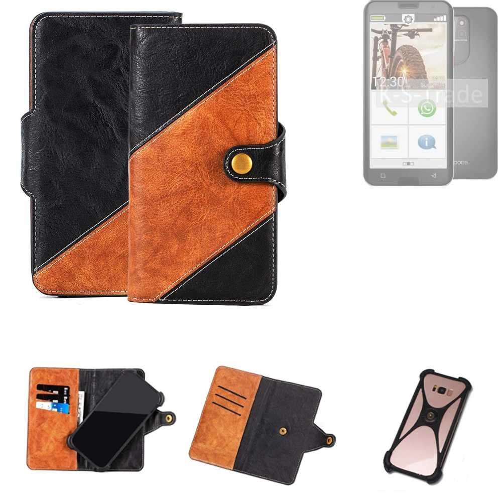K-S-Trade Handyhülle für Emporia smart.5, Handyhülle Schutzhülle Bookstyle Case Wallet-Case Handy Cover