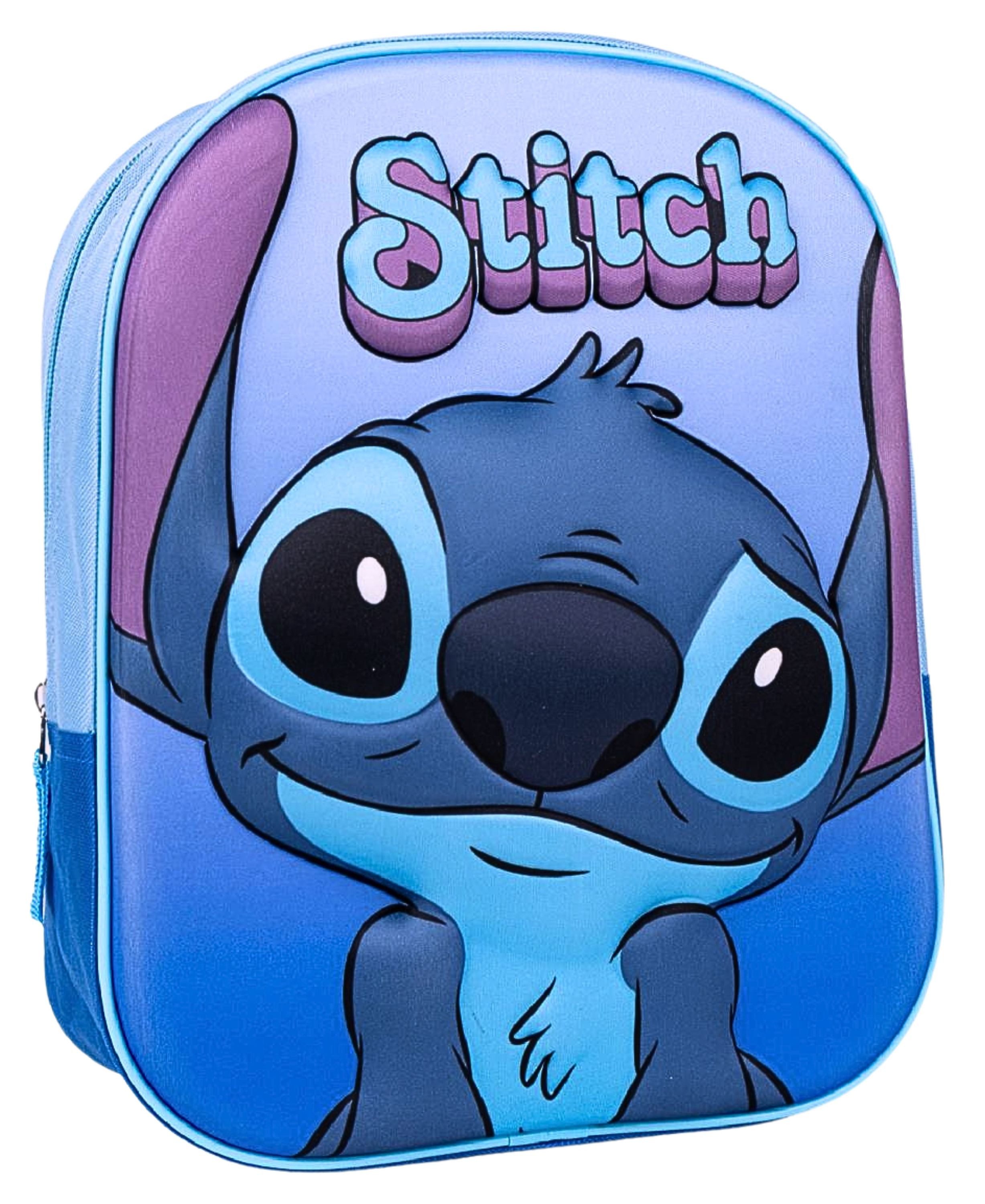 Cerdá Kindergartentasche Stitch, 3D Kinder-Rucksack 31x25x10 cm