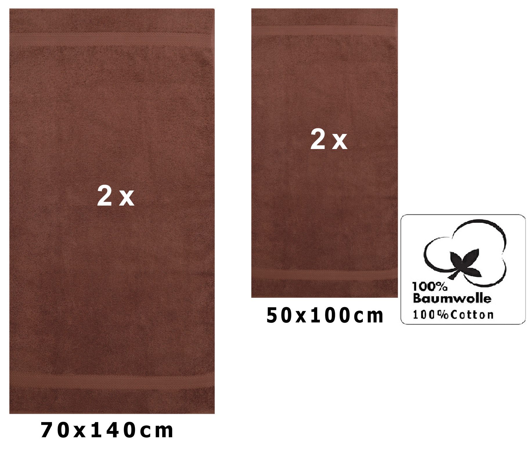 Betz Handtuch Set 4-tlg. PREMIUM 2 Handtücher und 2 Duschtücher, 100% Baumw günstig online kaufen