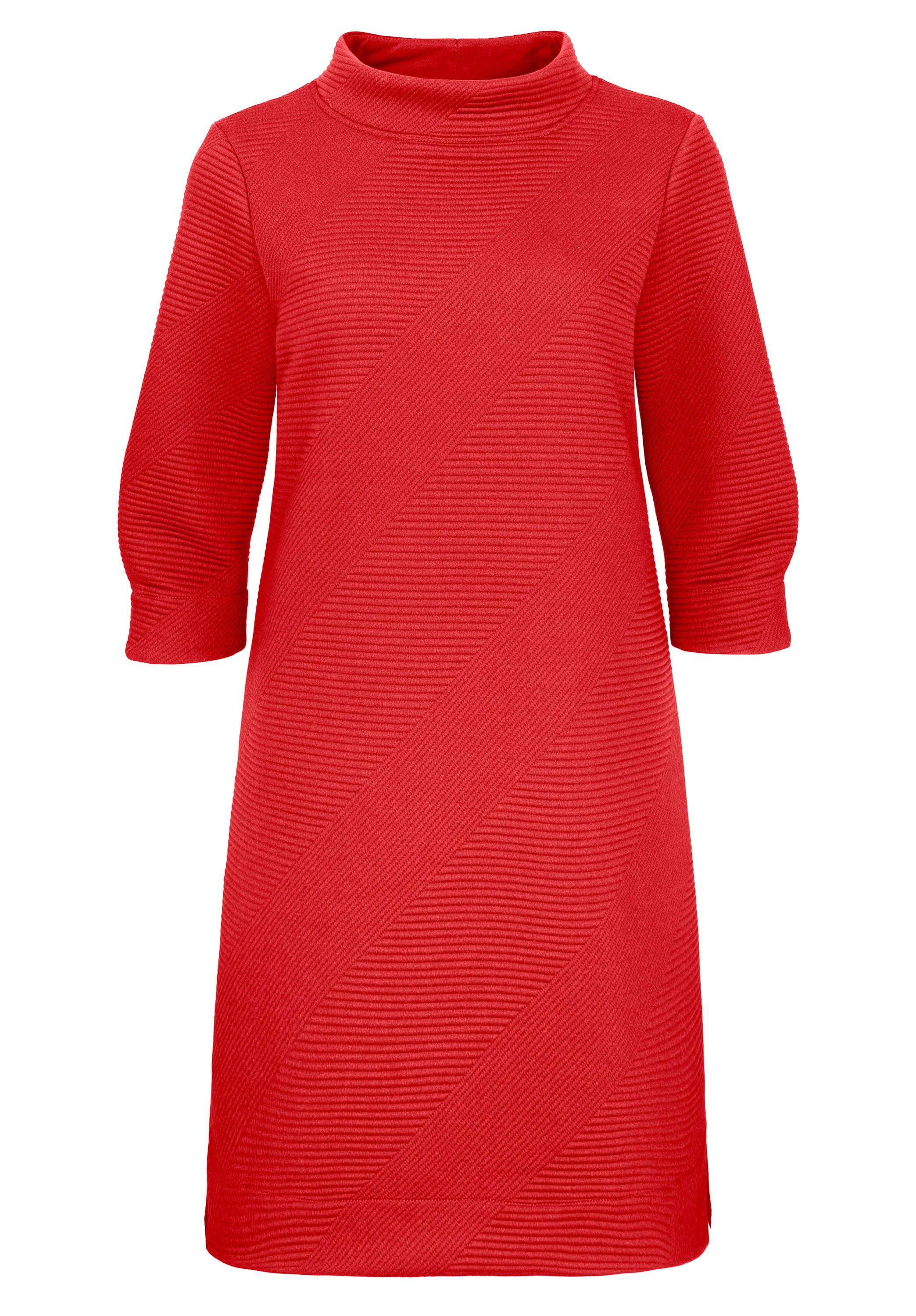 bianca Jerseykleid ALICIA in trendigem Strukturmuster, mit Stehkragen günstig online kaufen