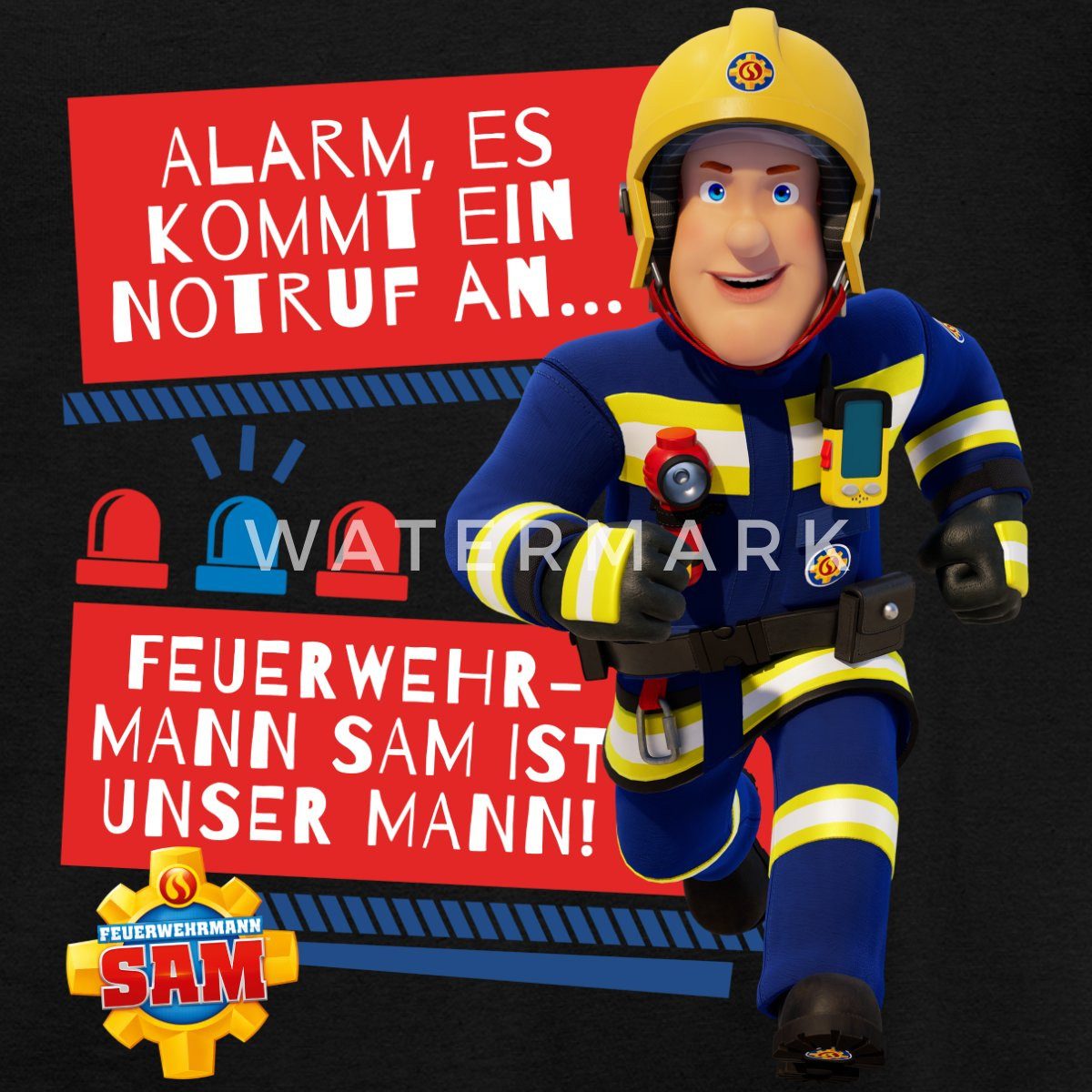 Spreadshirt T-Shirt Feuerwehrmann Sam™ Mit Text Vom Intro-Song Kinder T-Shirt (1-tlg)
