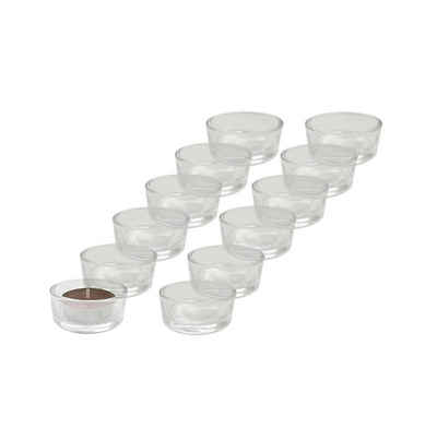 Provance Teelichthalter Teelichtgläser Teelichthalter 5 x 3,5 cm Glas Transparent (Set, 12 St), Glas