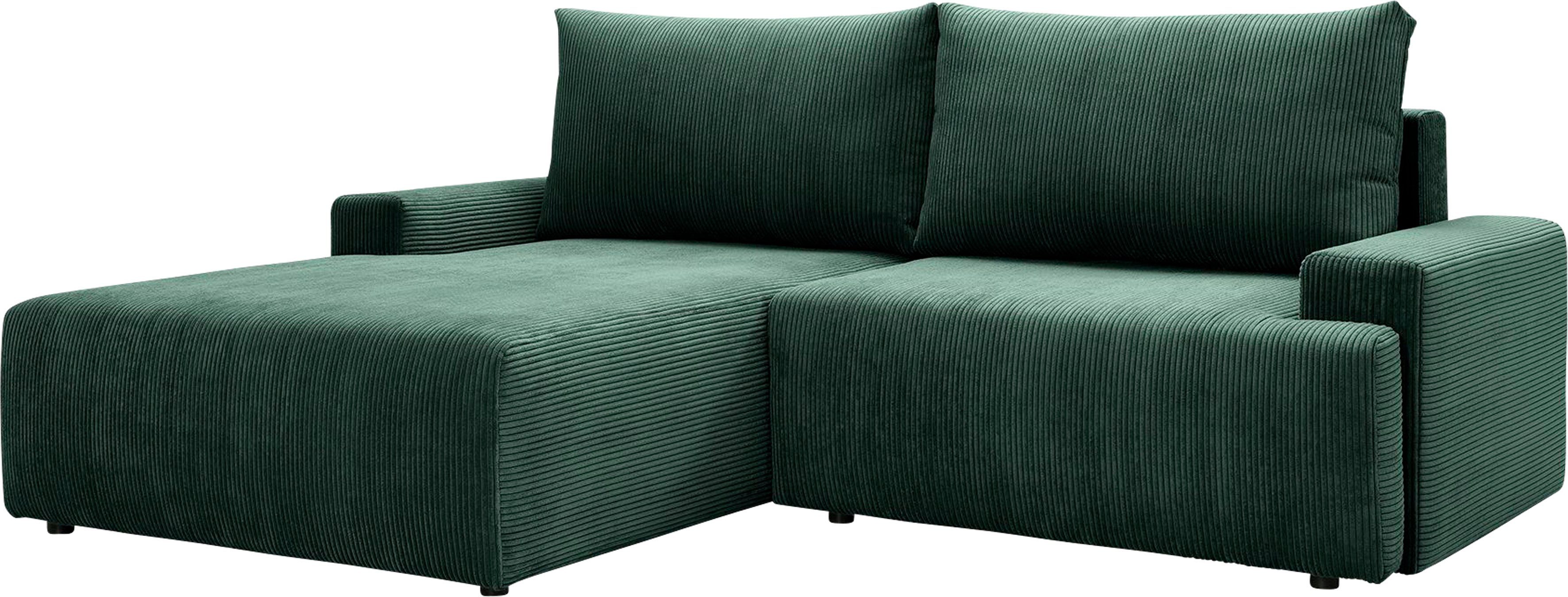 exxpo - sofa fashion pine verschiedenen Orinoko, Bettfunktion inklusive Ecksofa Bettkasten Cord-Farben in und