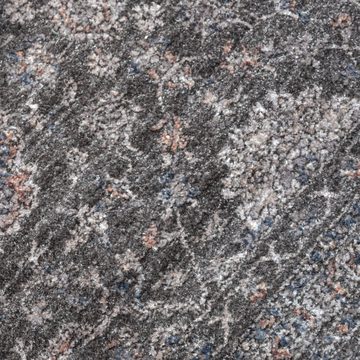 Teppich Orientalischer Teppich mit Blumen Ornamenten, in grau blau, Teppich-Traum, rechteckig, Fußbodenheizung-geeignet, Je nach Lichteinfall heller / dunkler (evtl. leicht glänzend)