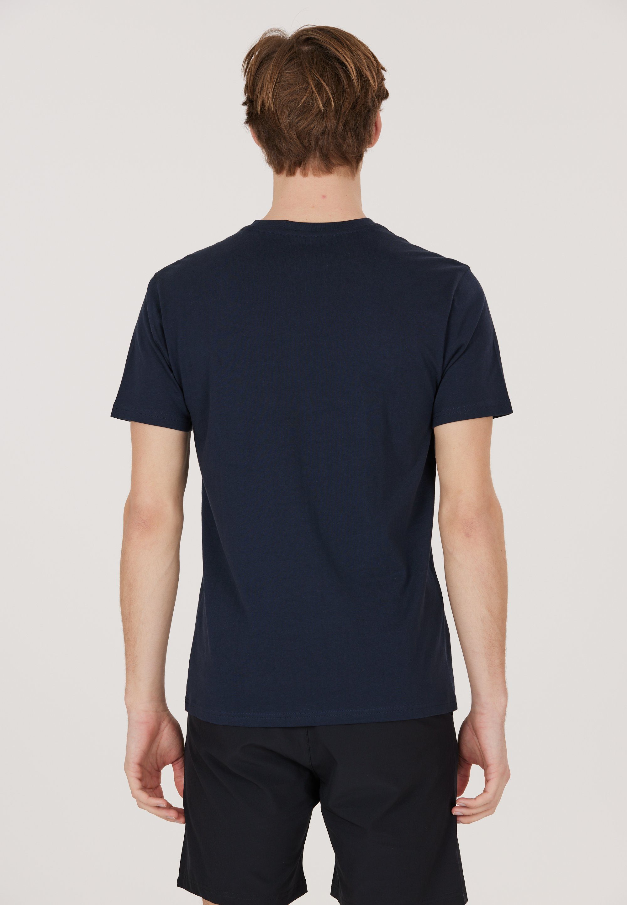 CRUZ T-Shirt Edmund mit coolem Print dunkelblau