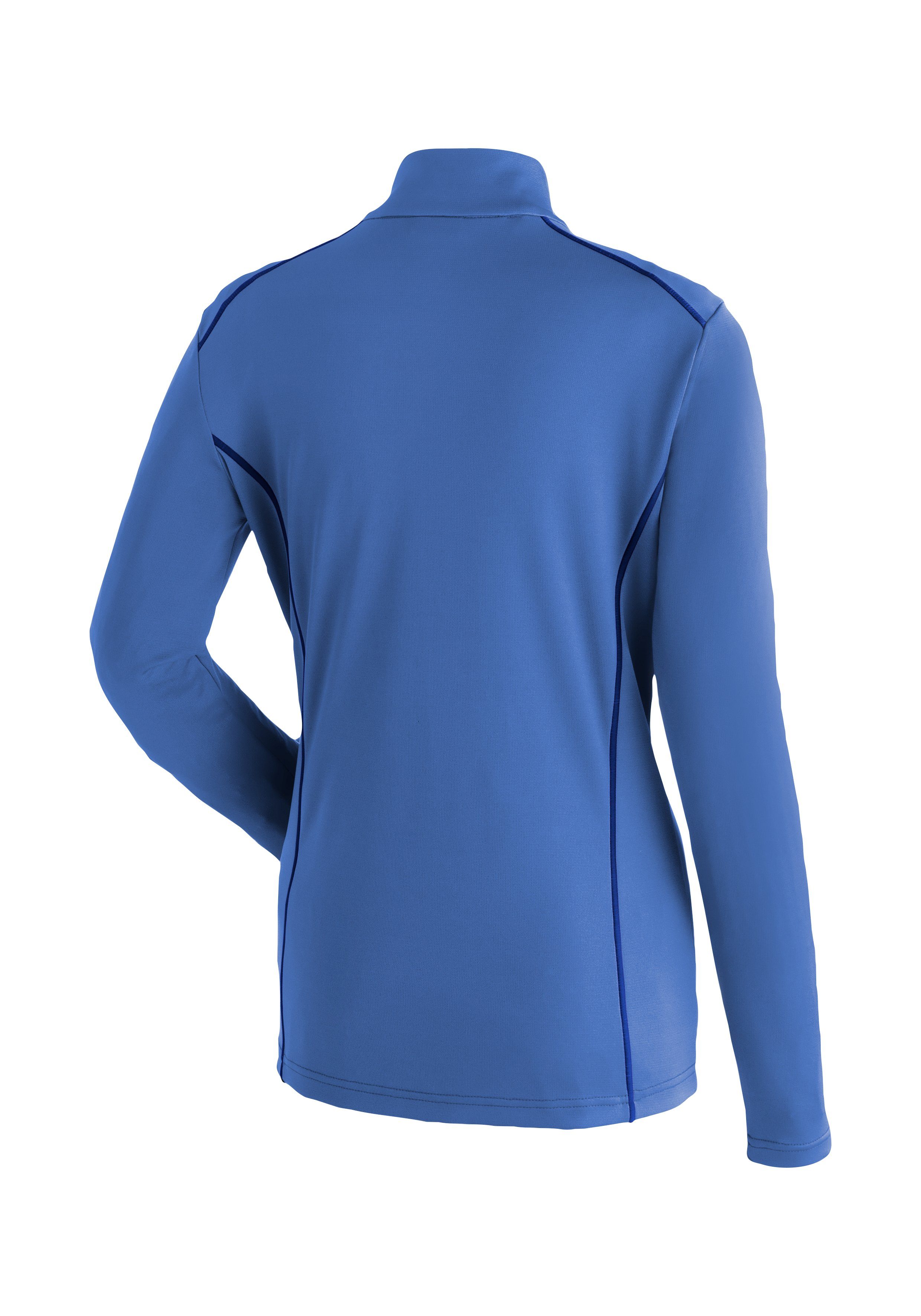 Fleece und elastisches hellblau Fleecepullover Half-Zip Jenna Damen Midlayer, pflegeleichtes Sports Rec Maier
