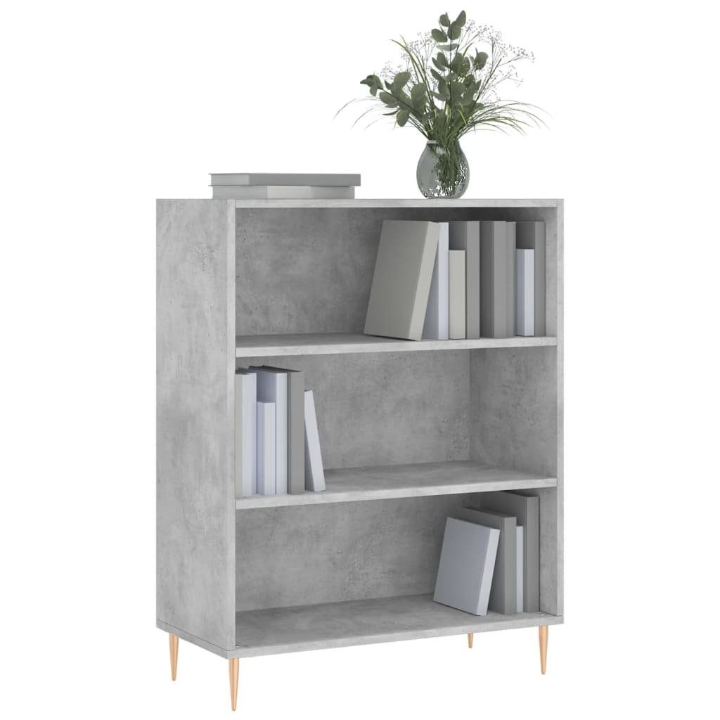vidaXL Bücherregal Bücherregal Betongrau 69,5x32,5x90 cm günstig online kaufen