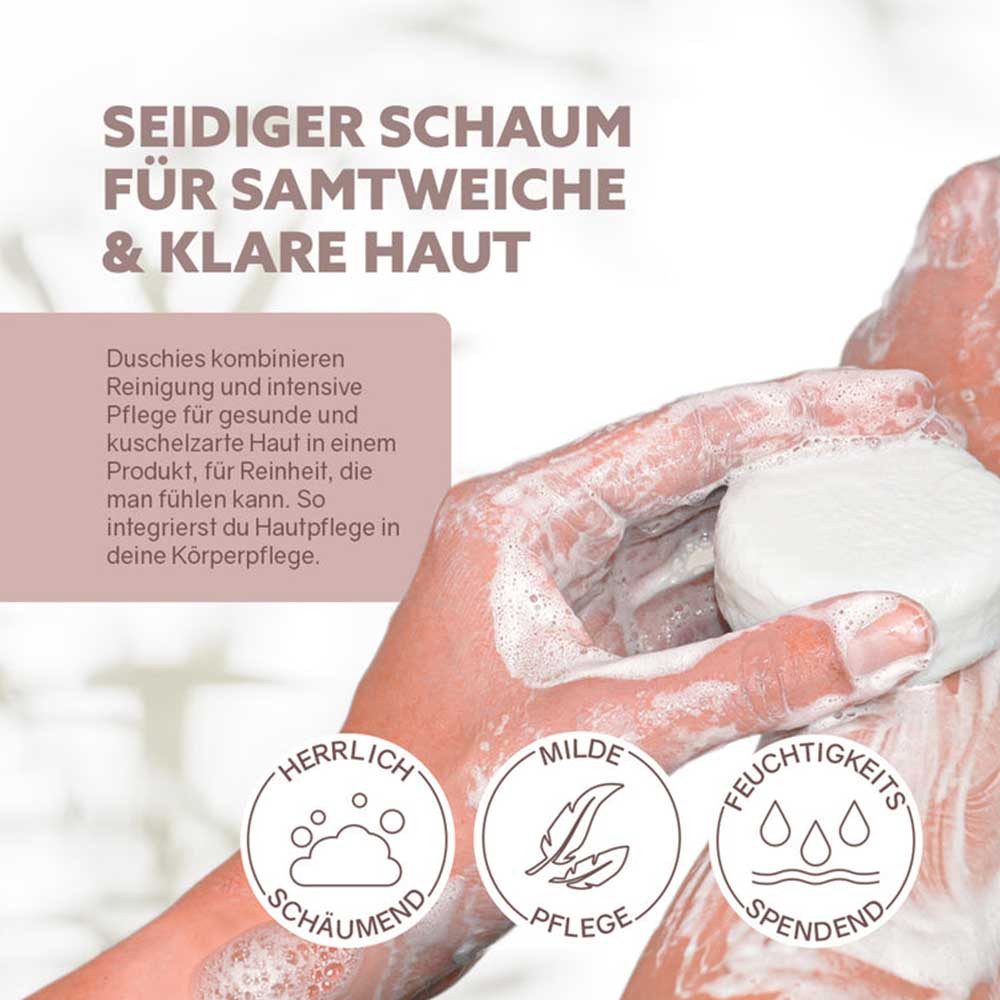 puremetics Haarseife Duschie Festes Duschgel - Coconut Cream 60g