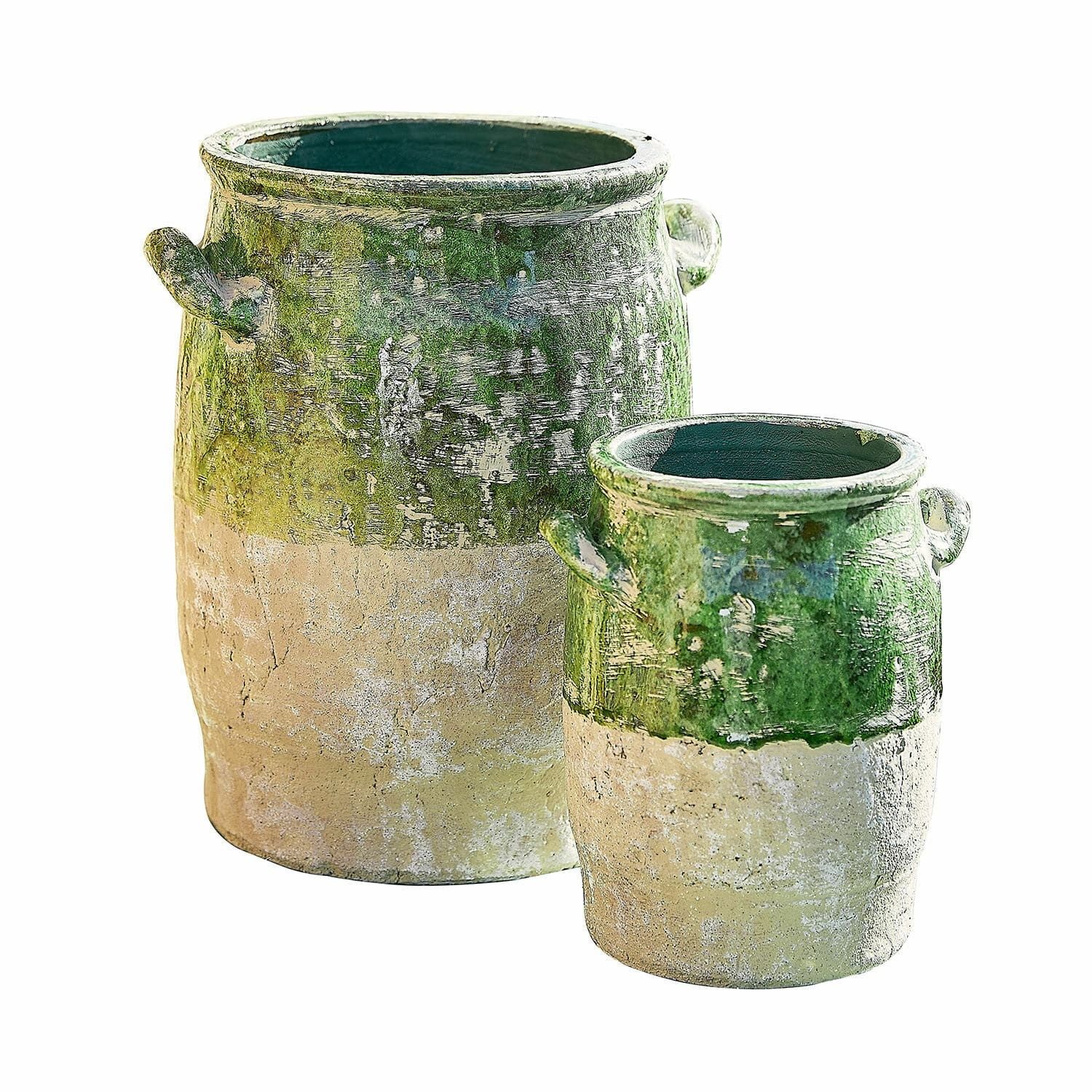 Mirabeau Tischvase Vase 2er Set Reefton antikgrün